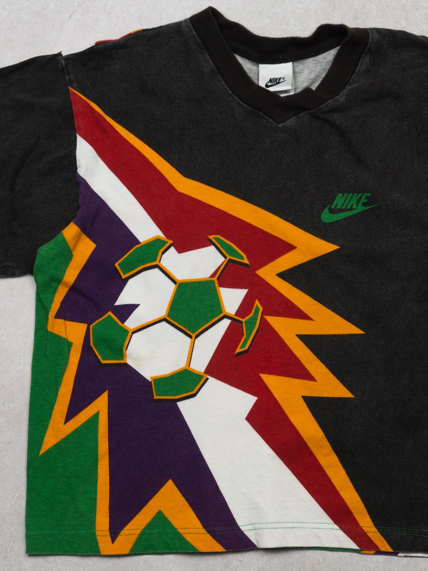 Vintage 90s Nike Soccer Cropped Tee (XS)