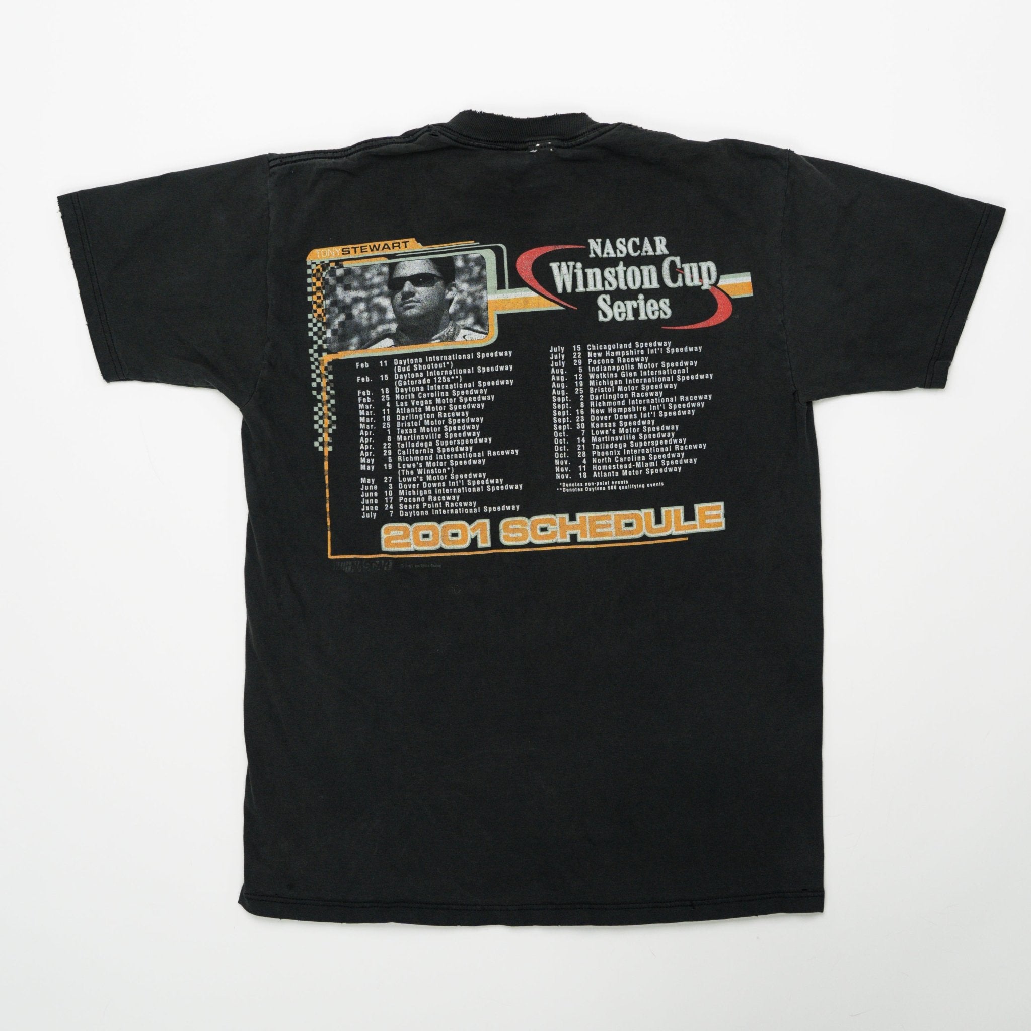 Vintage '01 Rugged Tony Stewart Winston Cup Series NASCAR Tee (M) | Rebalance Vintage.