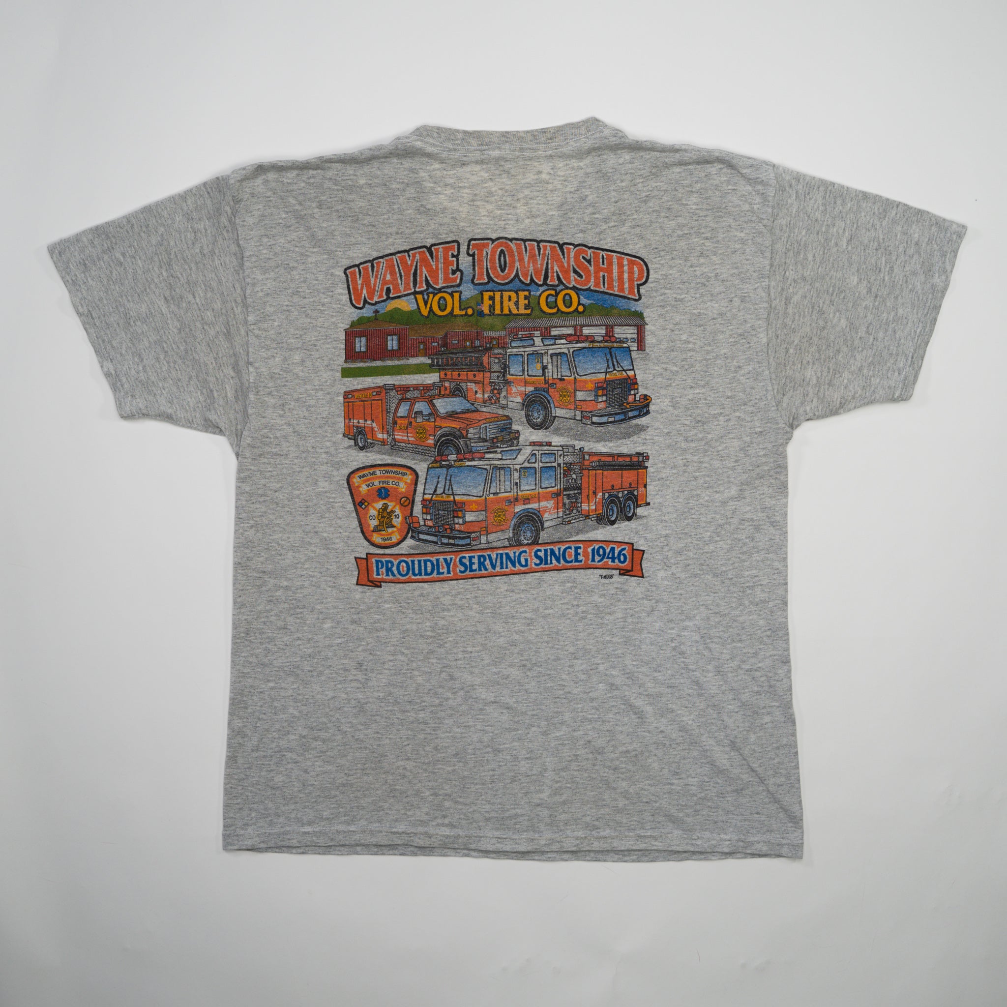 Vintage Grey Wayne Township Fire Rescue Tee (M)