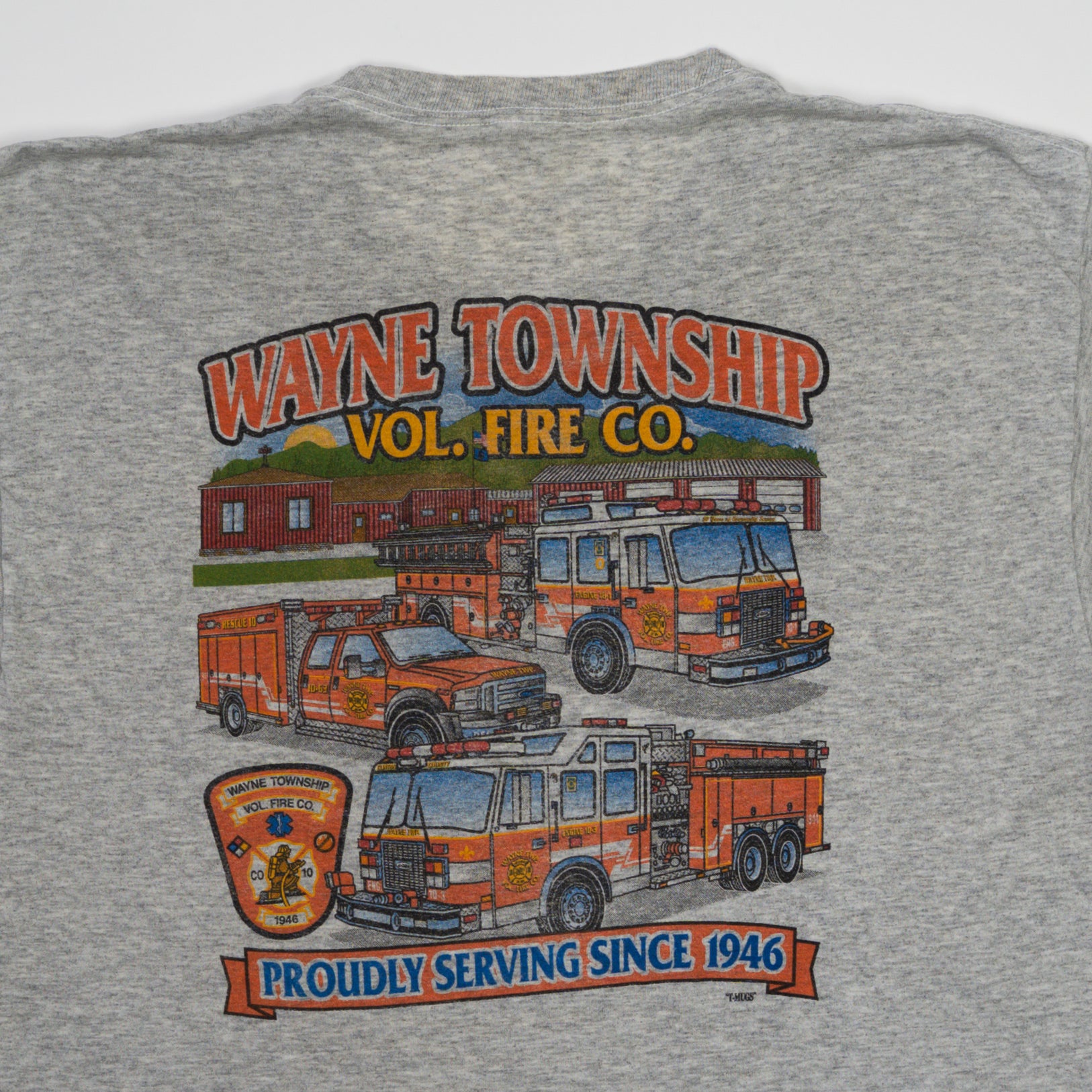 Vintage Grey Wayne Township Fire Rescue Tee (M)