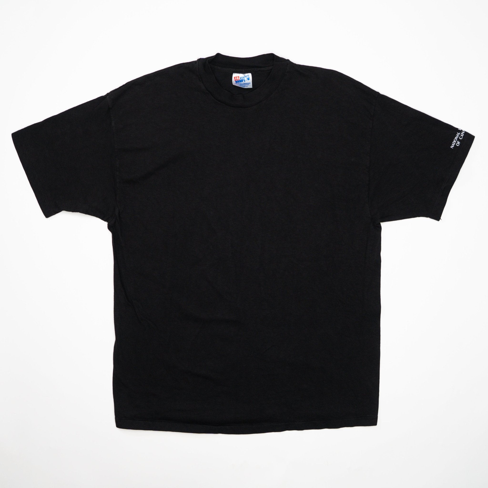 Vintage Black National Life of Canada Blank Tee (L)