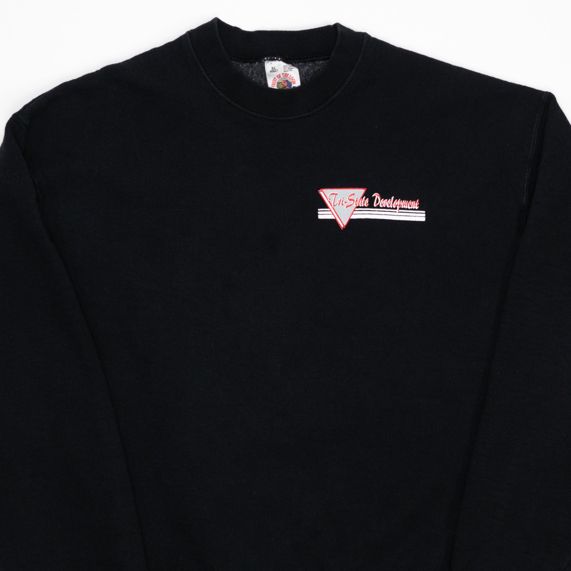 Vintage 90s Black Tri-State Development Crewneck (L) | Rebalance Vintage.