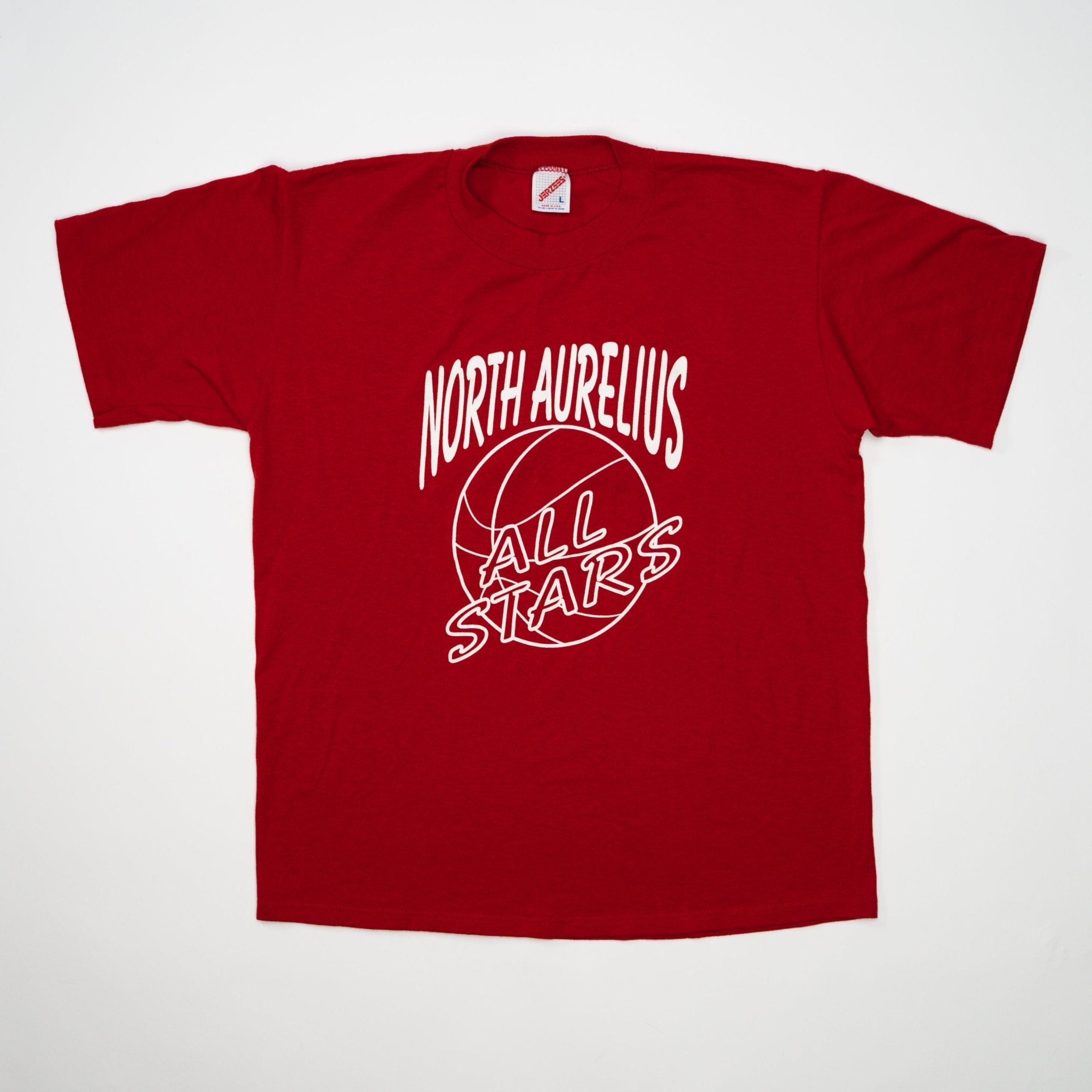 Vintage 90s Red North Aurelius All Stars Single Stitch Tee (M)