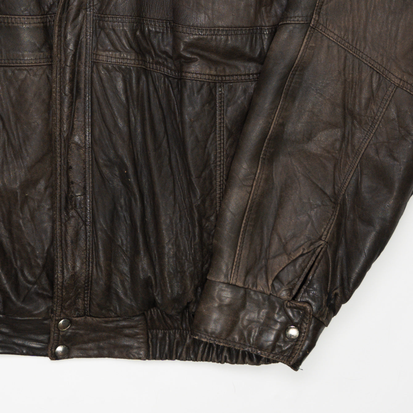 Vintage 80s Brown Holt Renfrew Leather Jacket (L) | Rebalance Vintage.