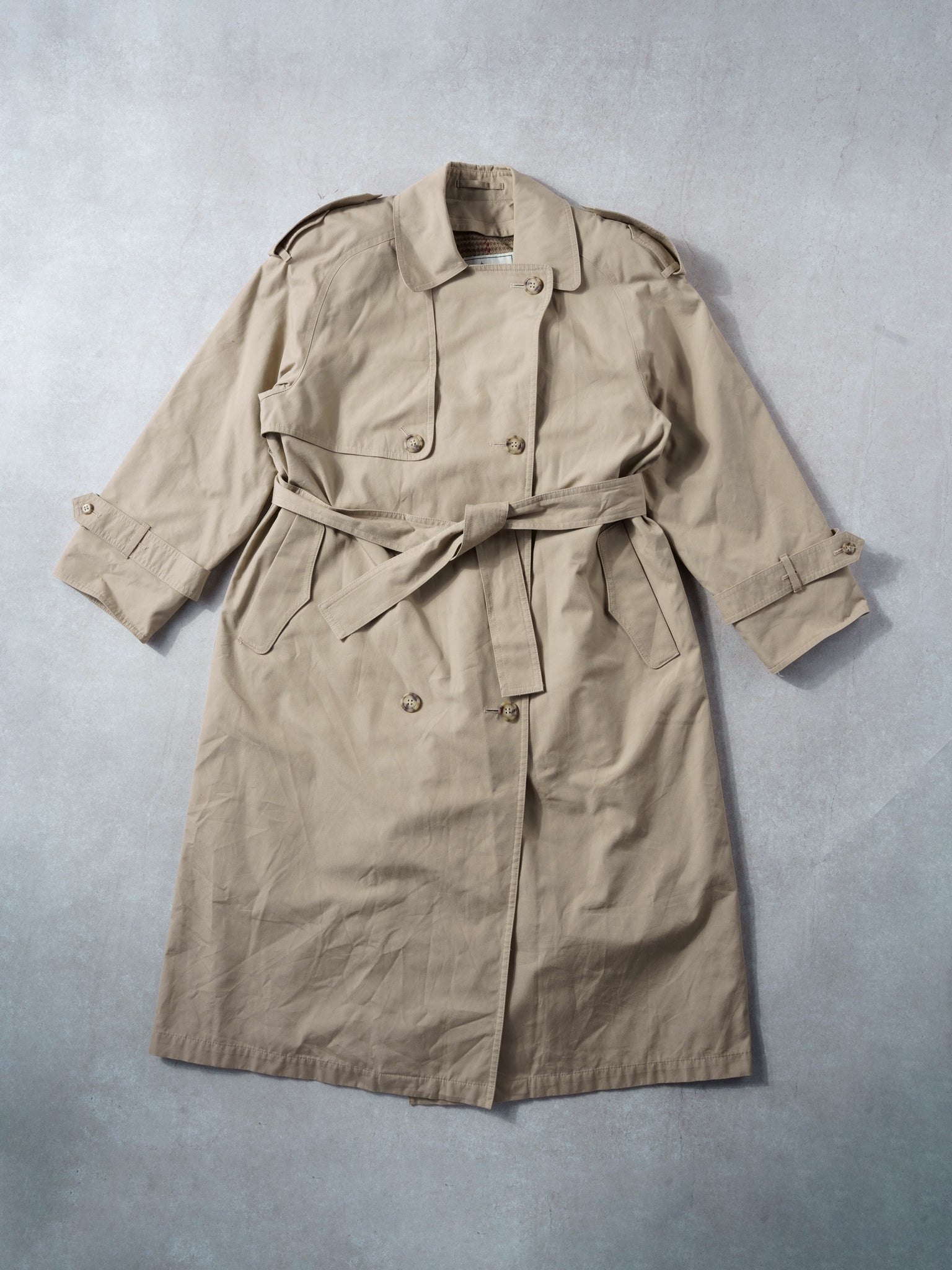 Vintage 90s Beige Towne London Fogg Trench Coat (M/L)