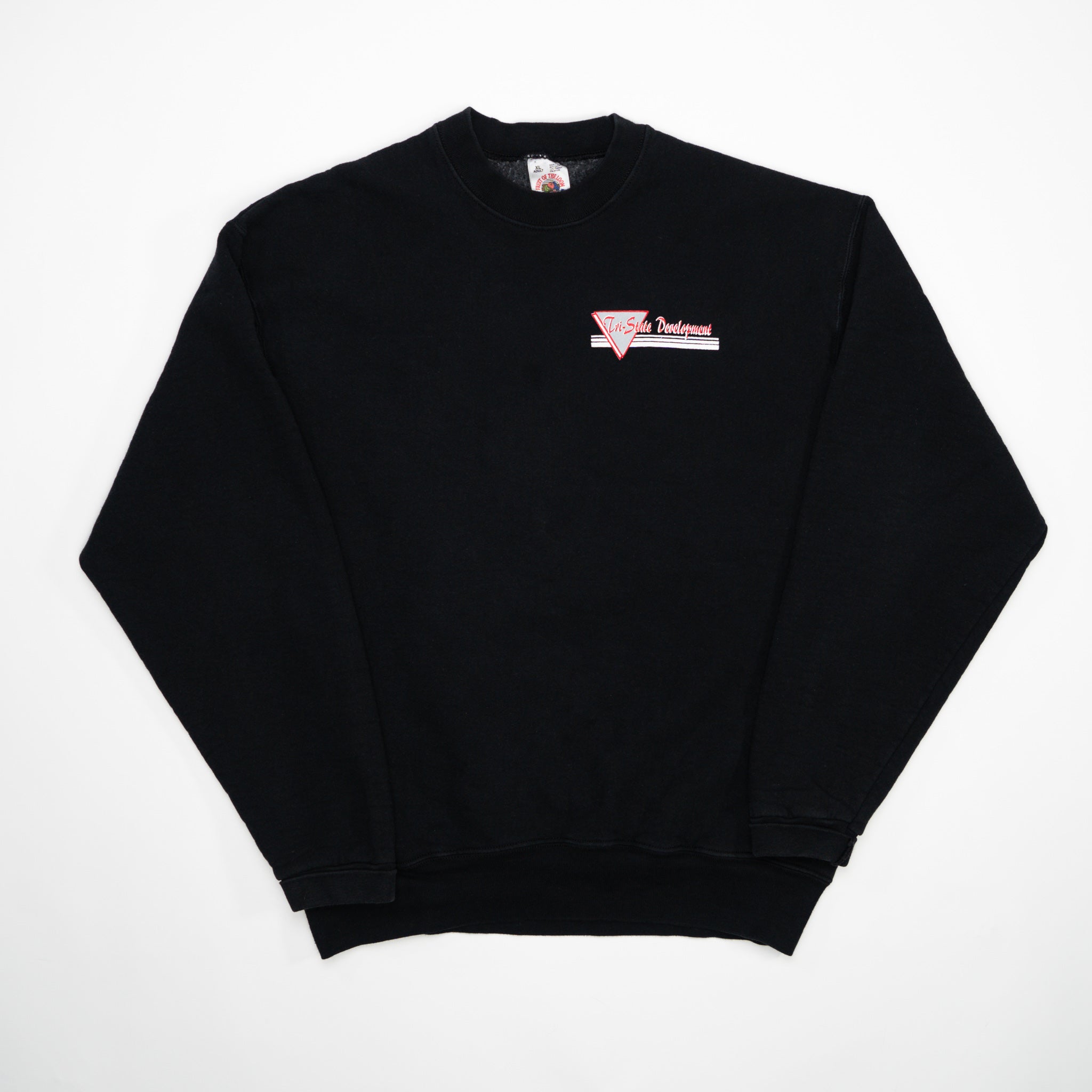 Vintage 90s Black Tri-State Development Crewneck (L) | Rebalance Vintage.