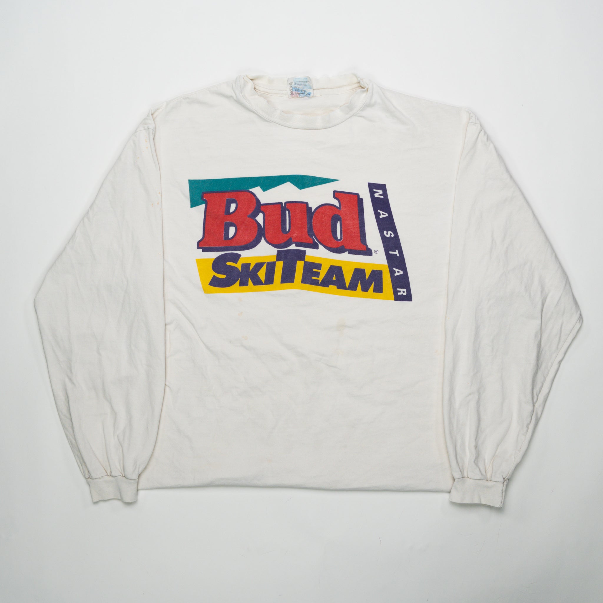 Vintage 90s White Bud Ski Team Nastar Long Sleeve (M/L) | Rebalance Vintage.