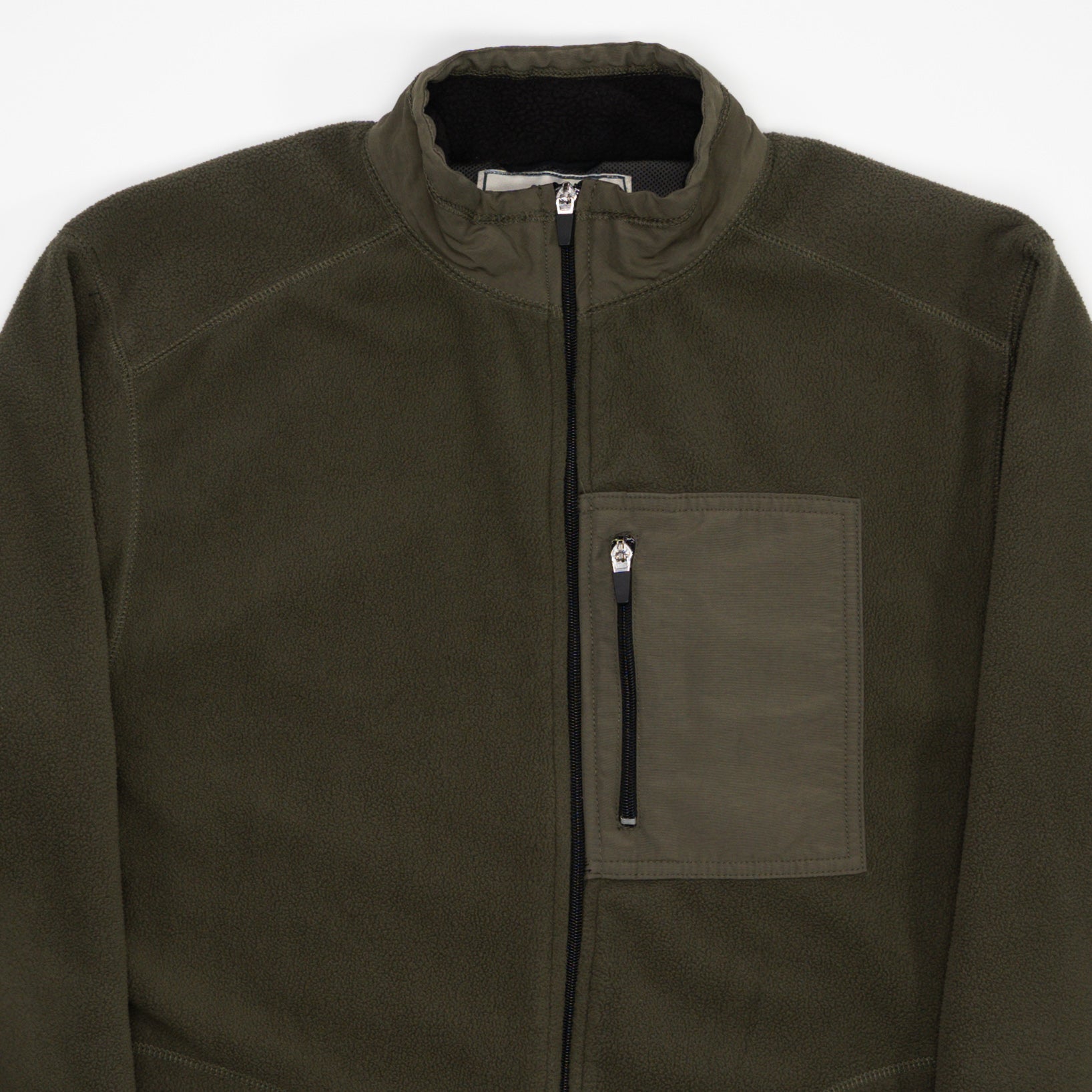 Vintage Army Green Old Navy Fleece Zip Up Sweater (L) | Rebalance Vintage.
