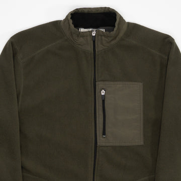 Vintage Army Green Old Navy Fleece Zip Up Sweater (L) | Rebalance Vintage.