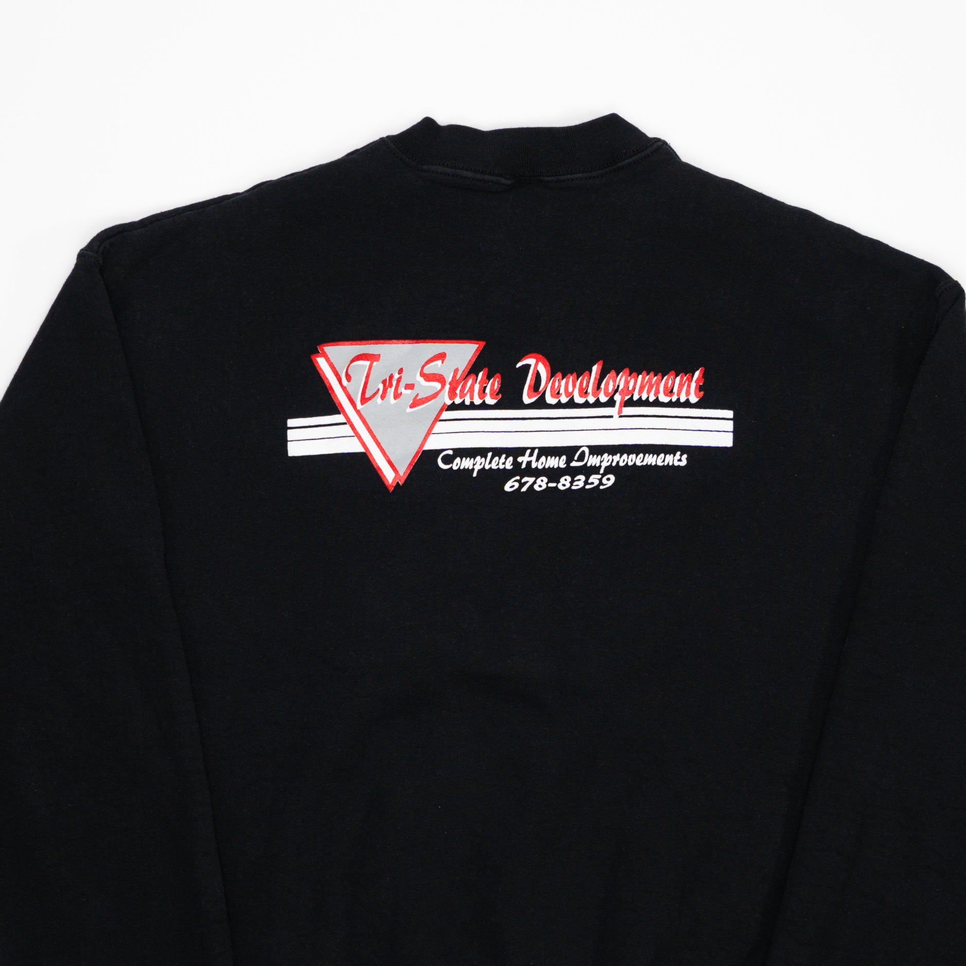 Vintage 90s Black Tri-State Development Crewneck (L) | Rebalance Vintage.