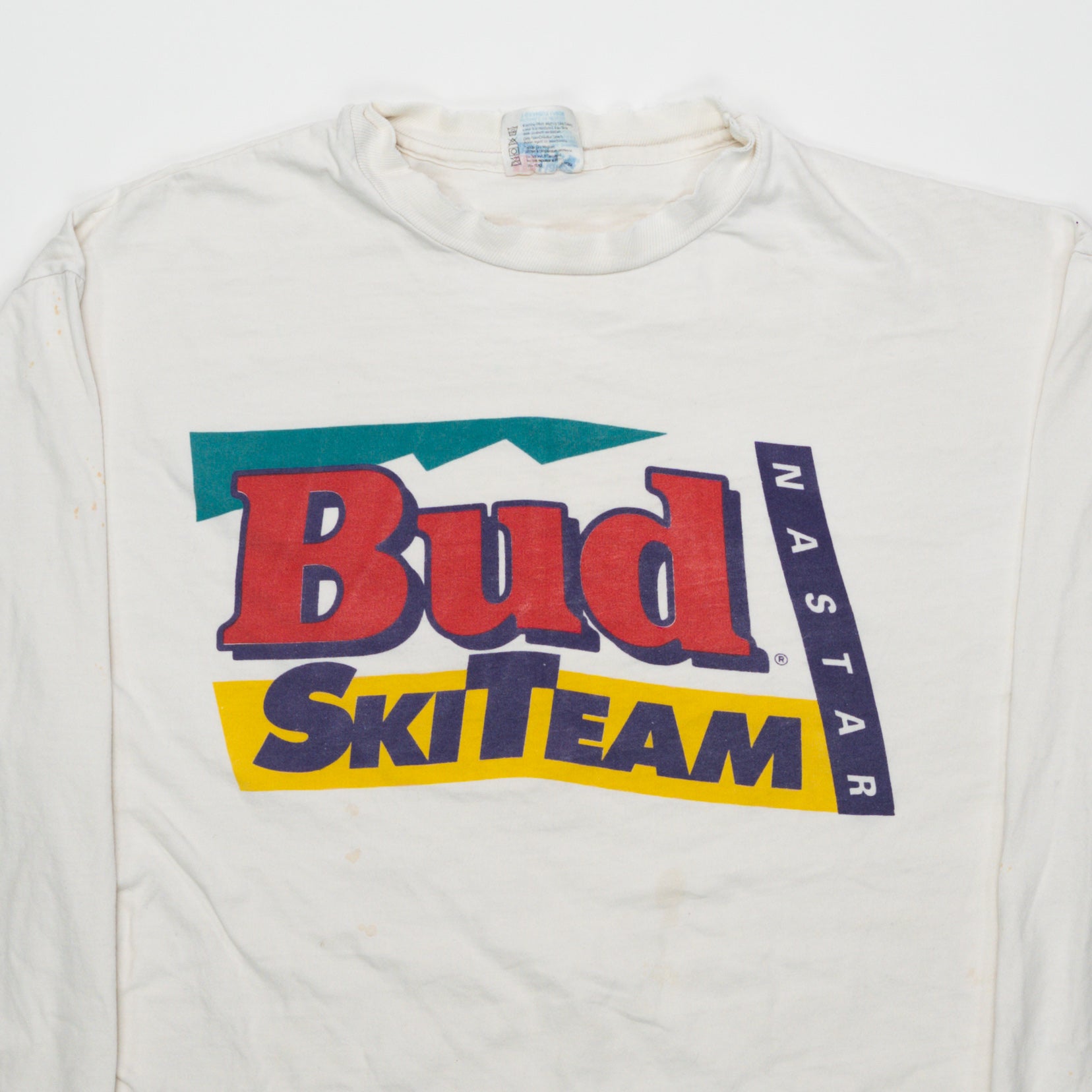 Vintage 90s White Bud Ski Team Nastar Long Sleeve (M/L) | Rebalance Vintage.