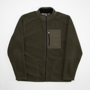 Vintage Army Green Old Navy Fleece Zip Up Sweater (L) | Rebalance Vintage.