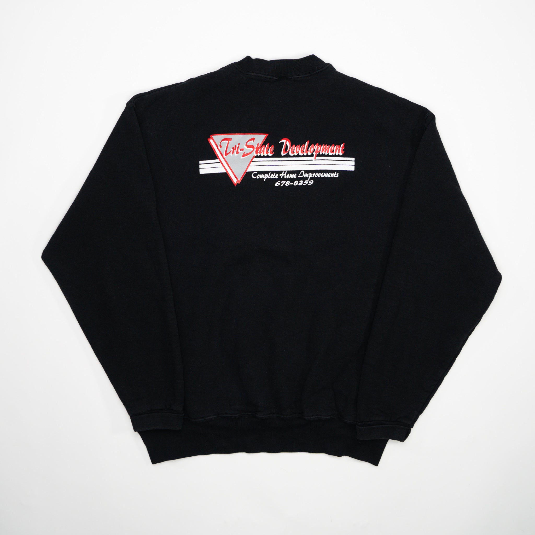 Vintage 90s Black Tri-State Development Crewneck (L) | Rebalance Vintage.
