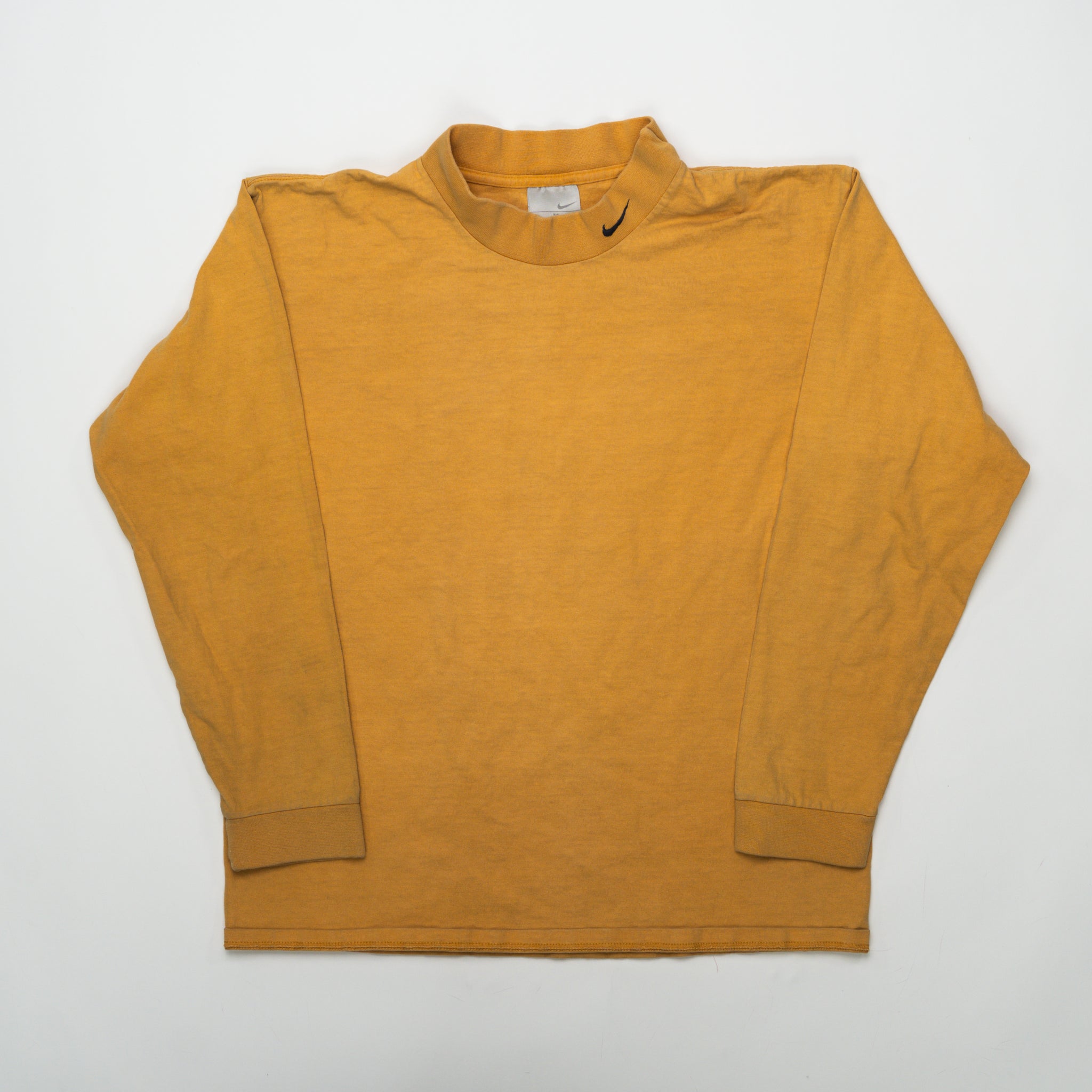 Vintage Mustard Yellow Nike Mock Neck (M) | Rebalance Vintage.