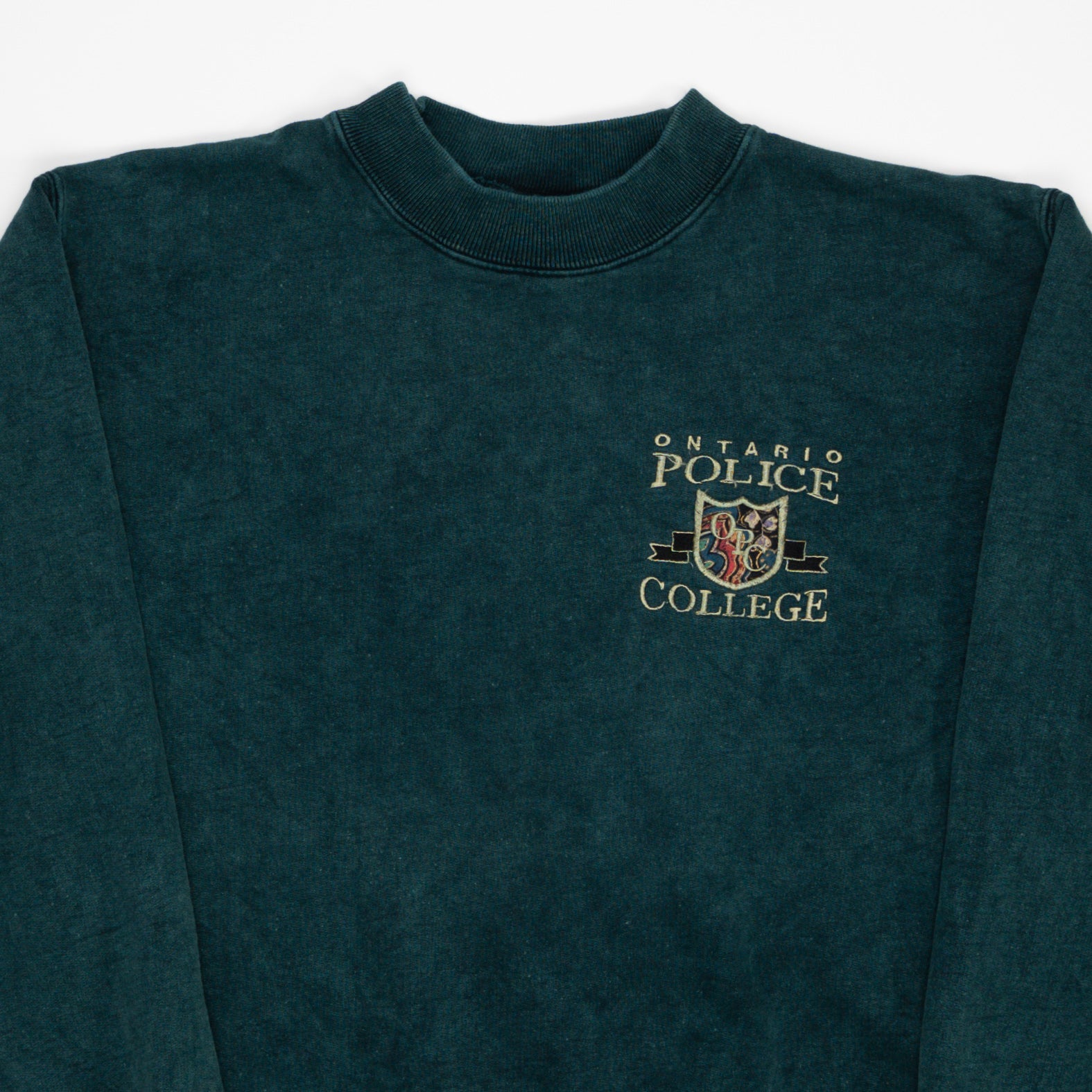 Vintage 90s Green Ontario Police College Crewneck (S/M) | Rebalance Vintage.