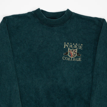 Vintage 90s Green Ontario Police College Crewneck (S/M) | Rebalance Vintage.