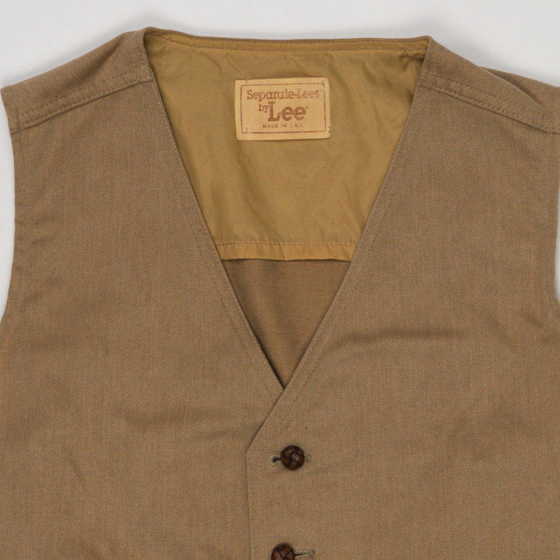 Vintage 70s Beige Lee Vest (S) | Rebalance Vintage.