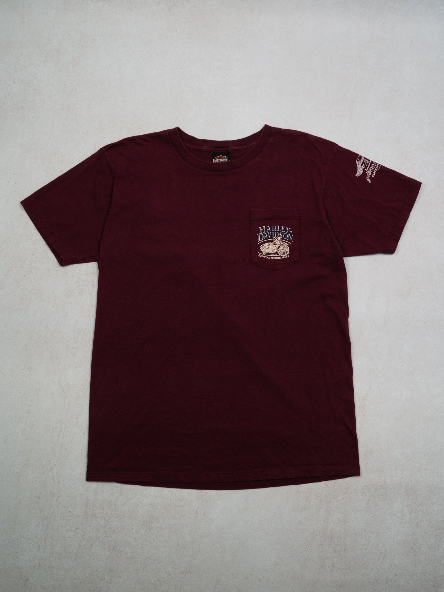 Vintage Maroon Harely Davidson Greensburg PA Tee (M)