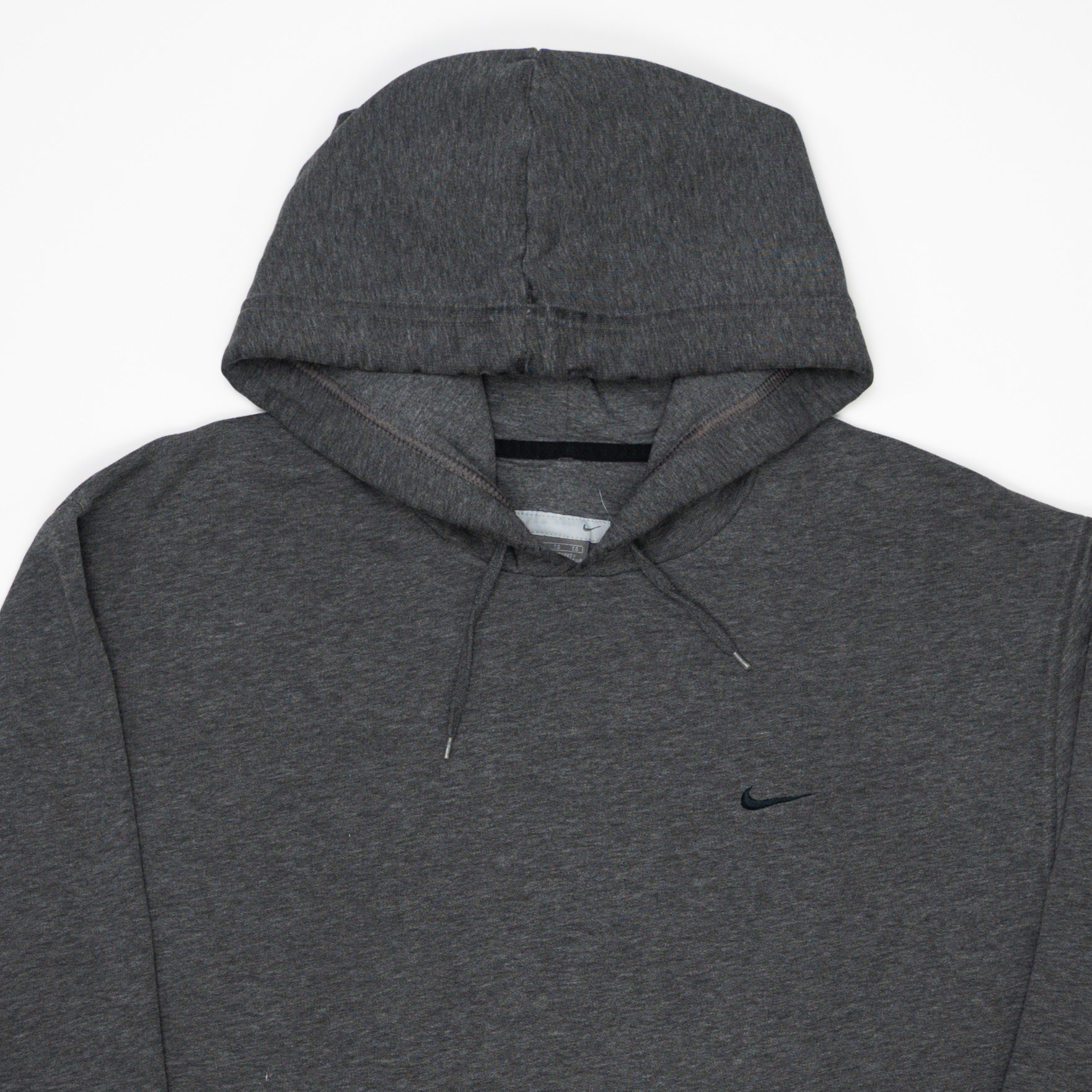 Vintage 00s Dark Grey Nike Swoosh Hoodie | Rebalance Vintage.