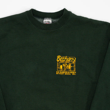Vintage 90s Green Bethany Surf Shop Crewneck (M) | Rebalance Vintage.