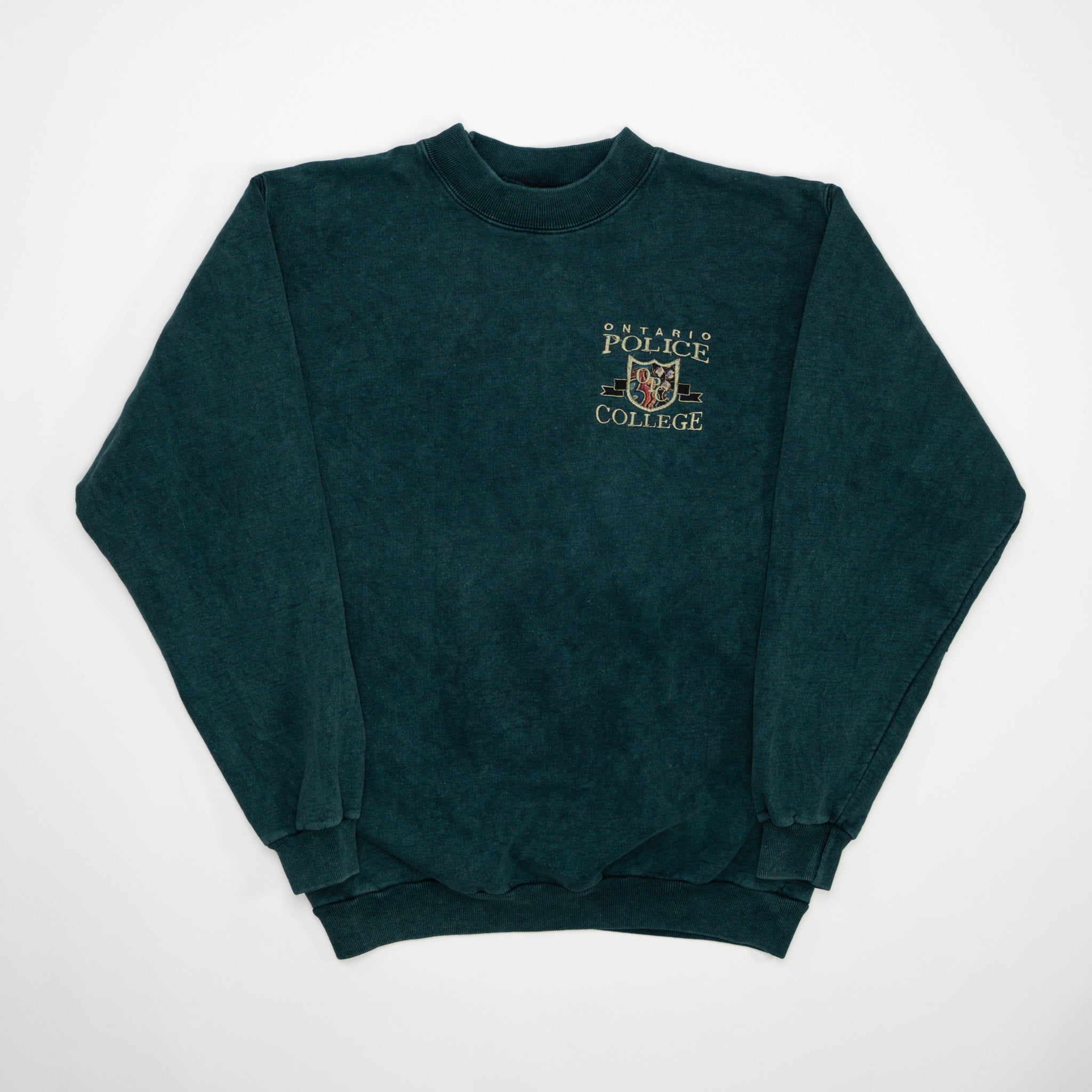 Vintage 90s Green Ontario Police College Crewneck (S/M) | Rebalance Vintage.