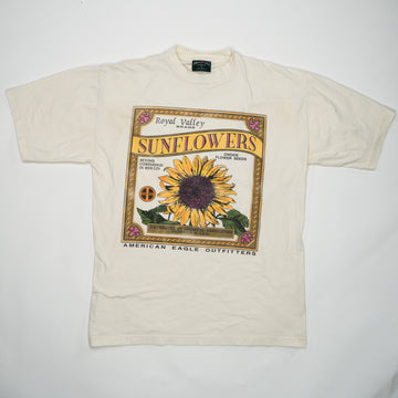 Vintge 90s Royal Valley Sun Flowers AEO Tee (M/L) | Rebalance Vintage.