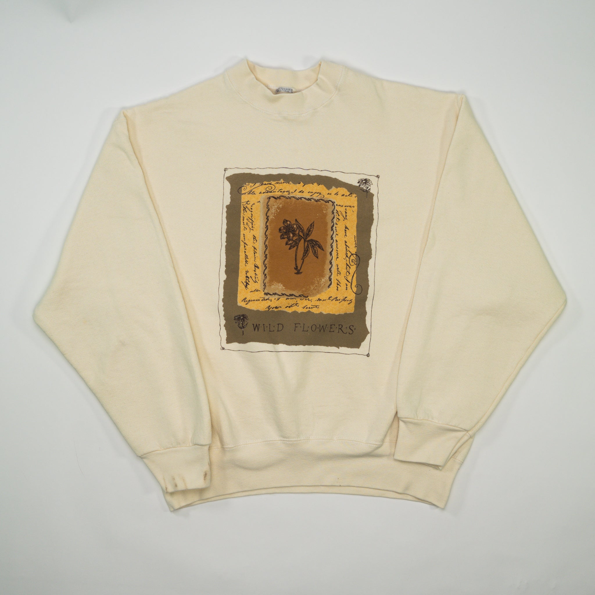 Vintage Cream Wild Flowers Crewneck (M)