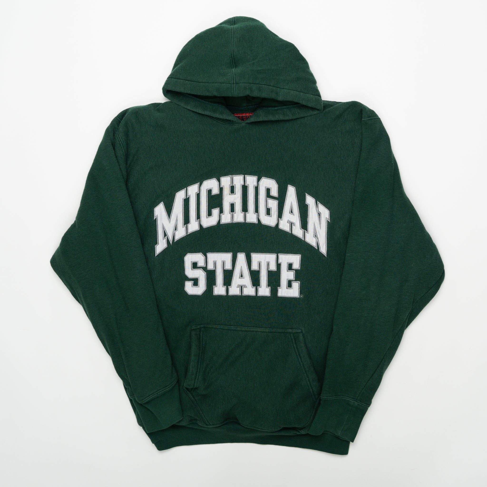 Vintage Green Michigan State Double Lined Hoodie  (L) | Rebalance Vintage.