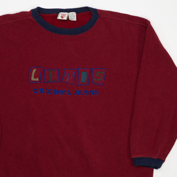 Vintage 90s Red Levi's Original Jeans Crewneck (M) | Rebalance Vintage.