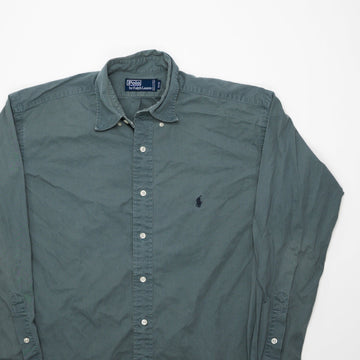 Vintage 90s Polo RL Green Button Up (M/L) | Rebalance Vintage.
