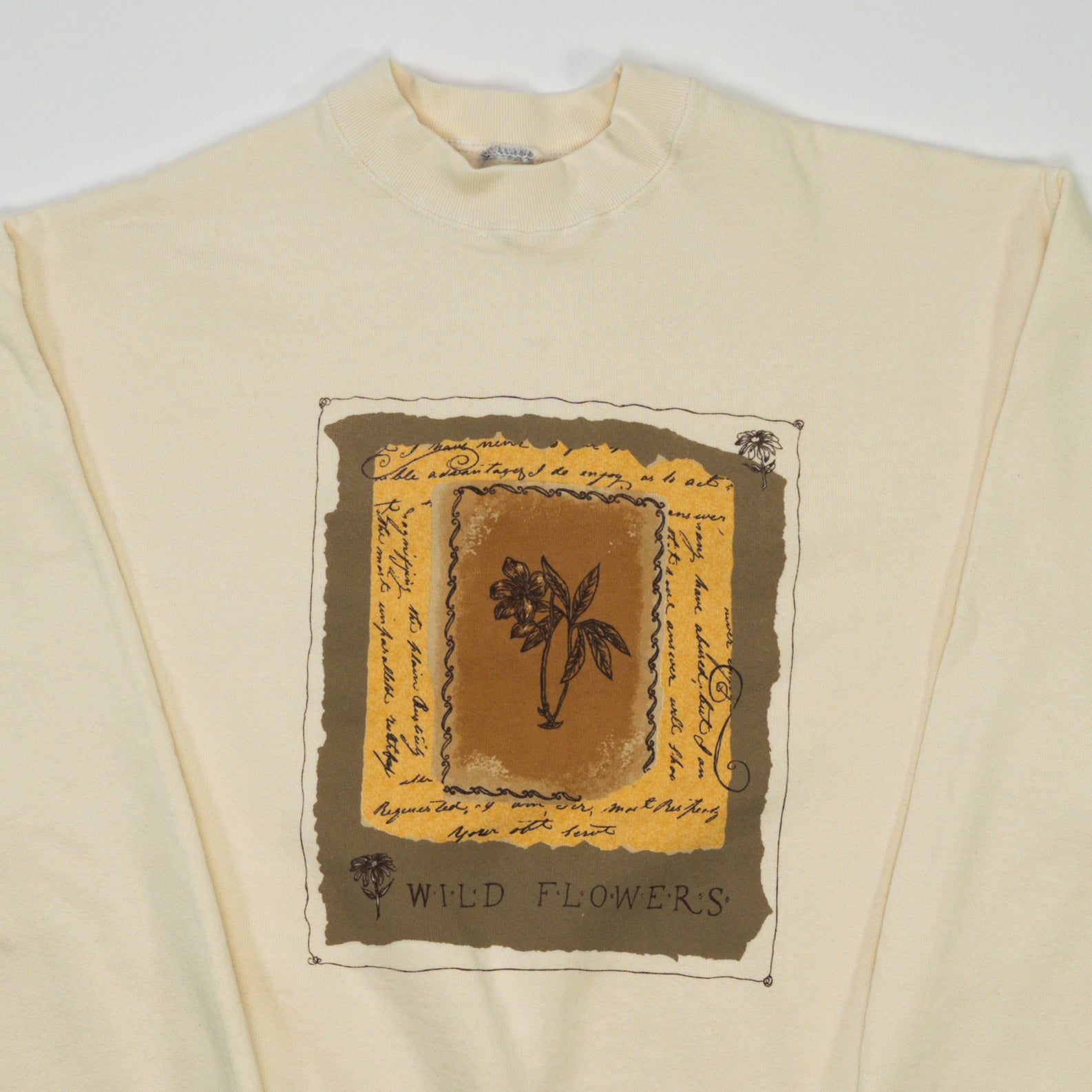 Vintage Cream Wild Flowers Crewneck (M)