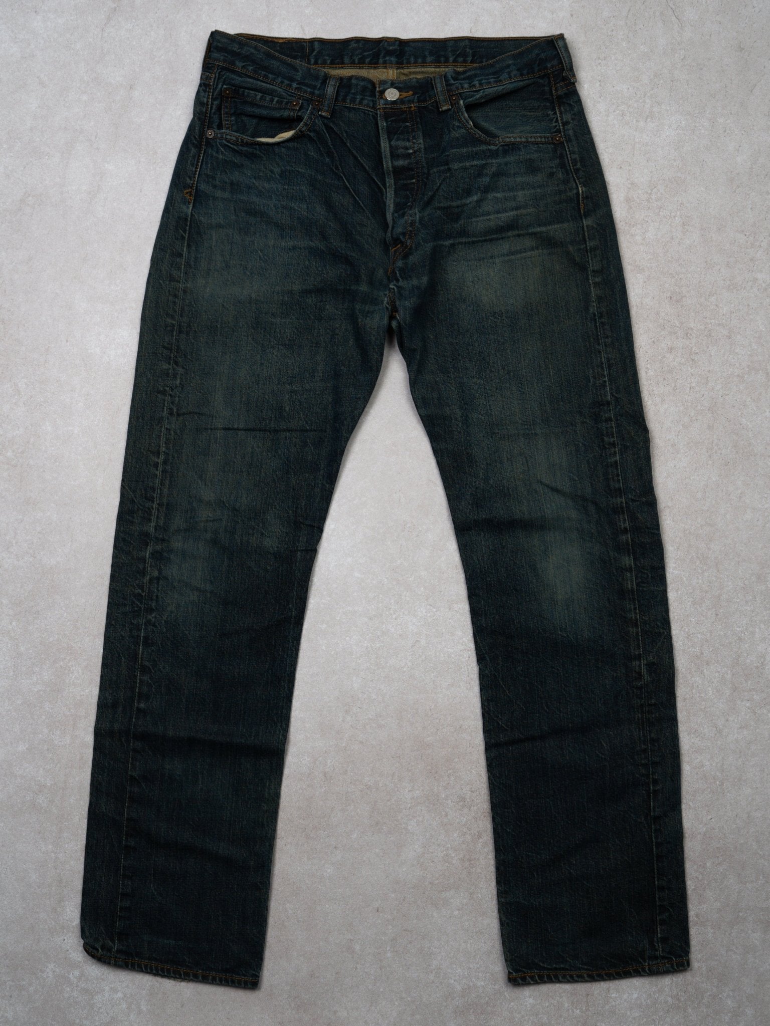 Vintage Blue-Green 501 Levi Jeans (33 x 32)