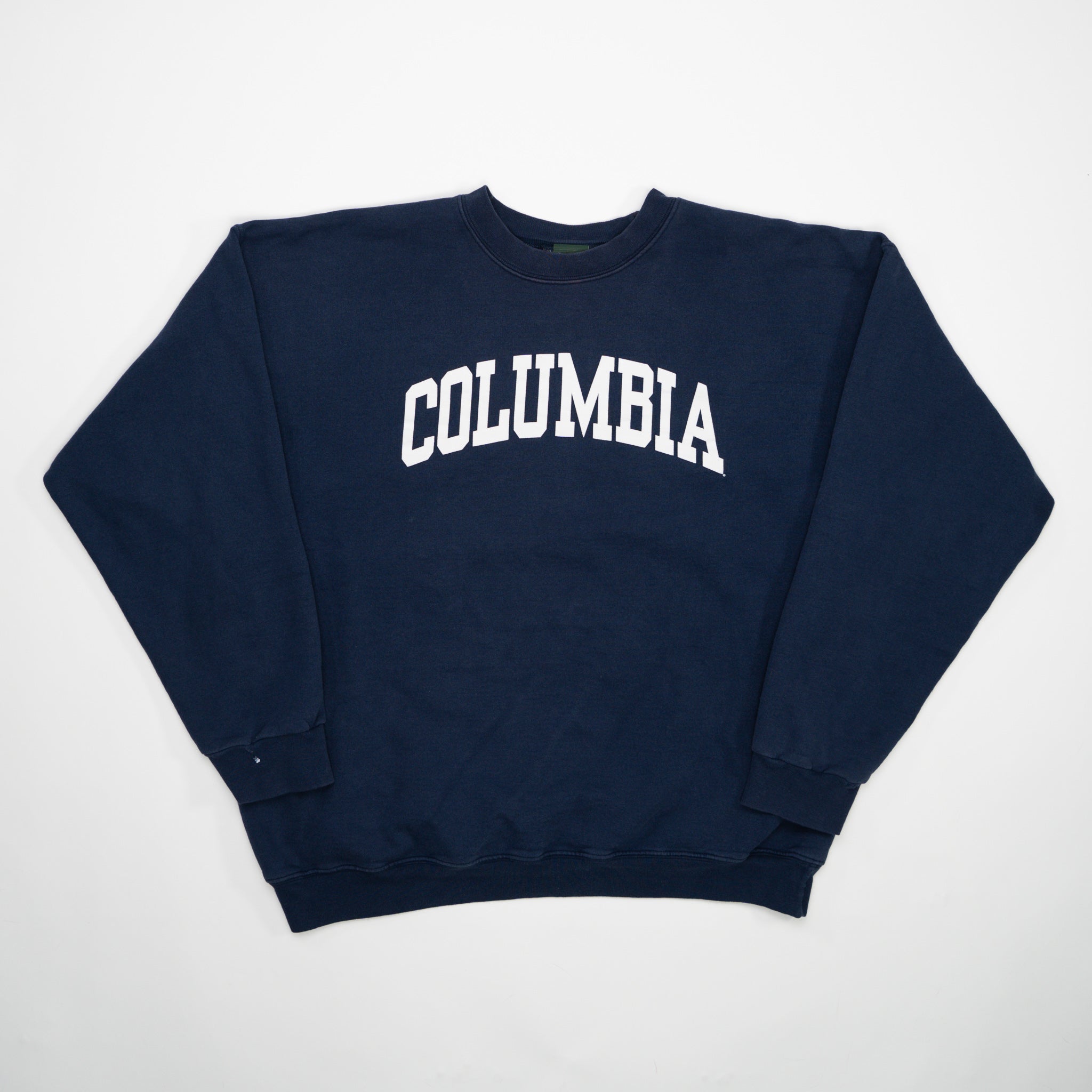 Vintage Blue Columbia Spell Out Crewneck (L) | Rebalance Vintage.
