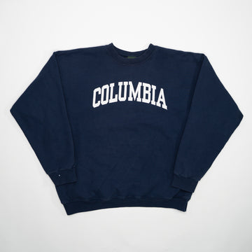 Vintage Blue Columbia Spell Out Crewneck (L) | Rebalance Vintage.