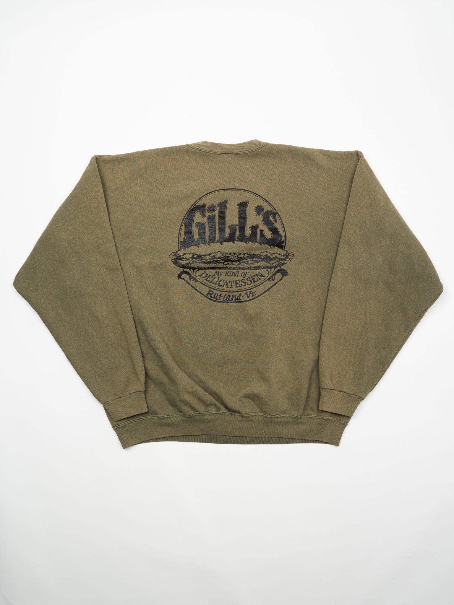 Vintage Olive Gilli's Rutlana Crewneck (XL)