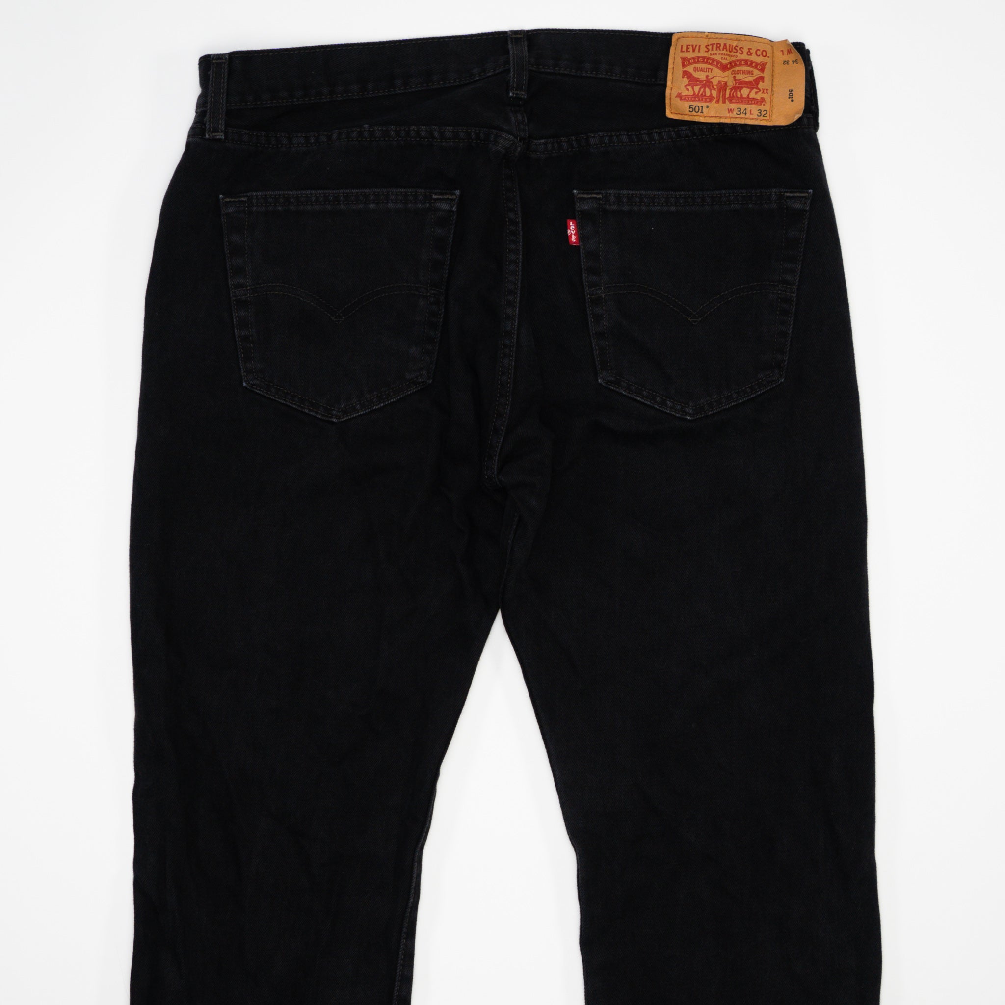 Vintage Black Levi 501 Straight Leg Jeans (34 x 32)