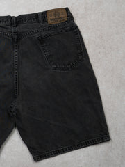 Vintage Washed Black Wranger Denim Shorts (34 x 8)