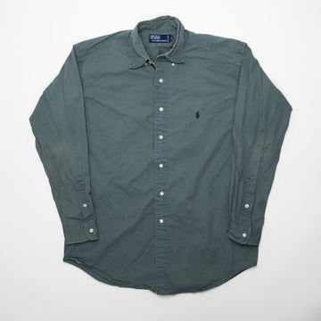 Vintage 90s Polo RL Green Button Up (M/L) | Rebalance Vintage.