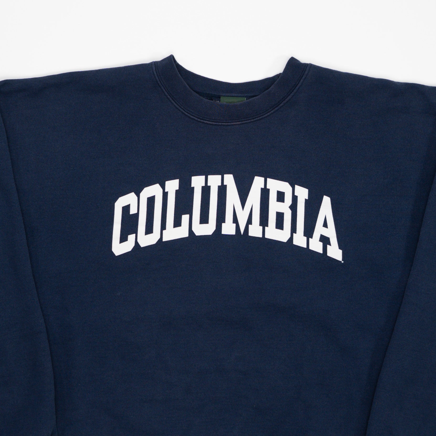 Vintage Blue Columbia Spell Out Crewneck (L) | Rebalance Vintage.