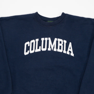 Vintage Blue Columbia Spell Out Crewneck (L) | Rebalance Vintage.