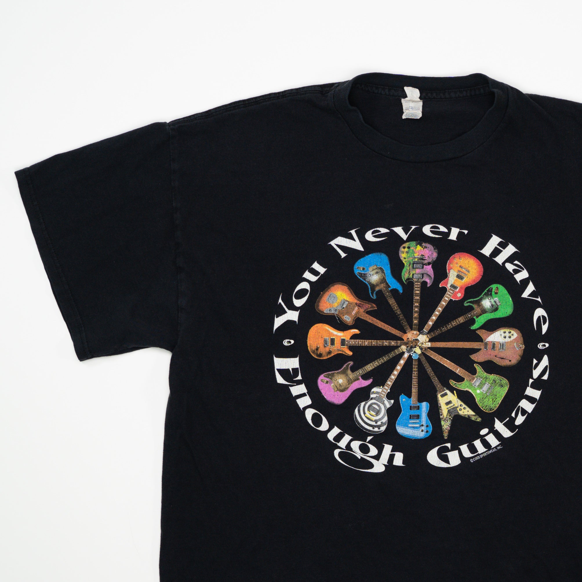 Vintage Black 'You Never Have Enough Guitars' Tee (L)