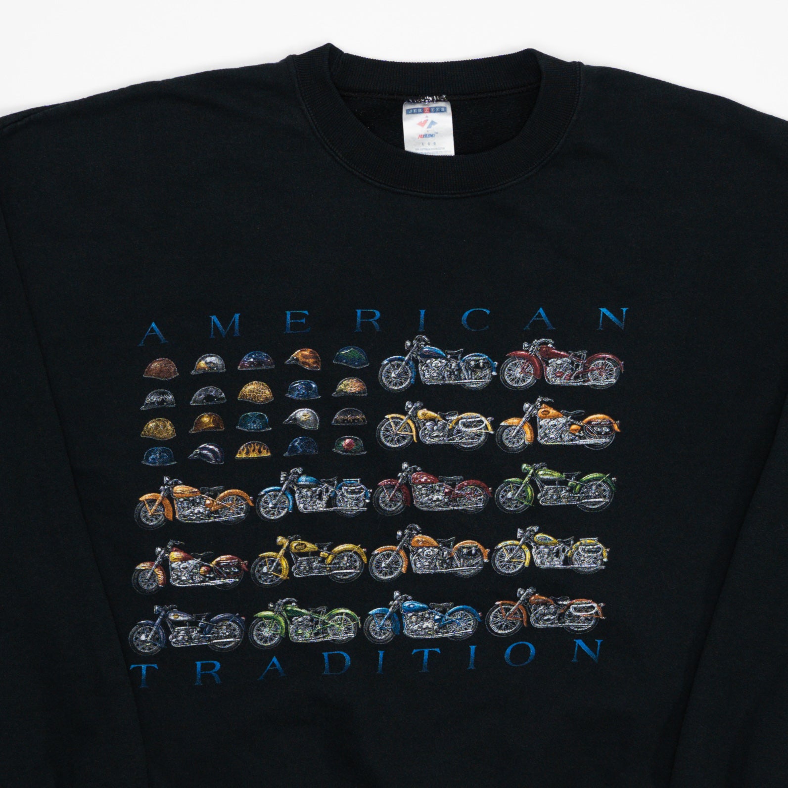 Vintage Black American Tradition Motorcycle Crewneck (M/L) | Rebalance Vintage.