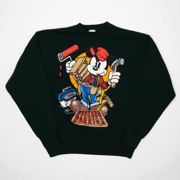 Vintage Green Mickey Mouse Weekend Warrior Crewneck (L) | Rebalance Vintage.