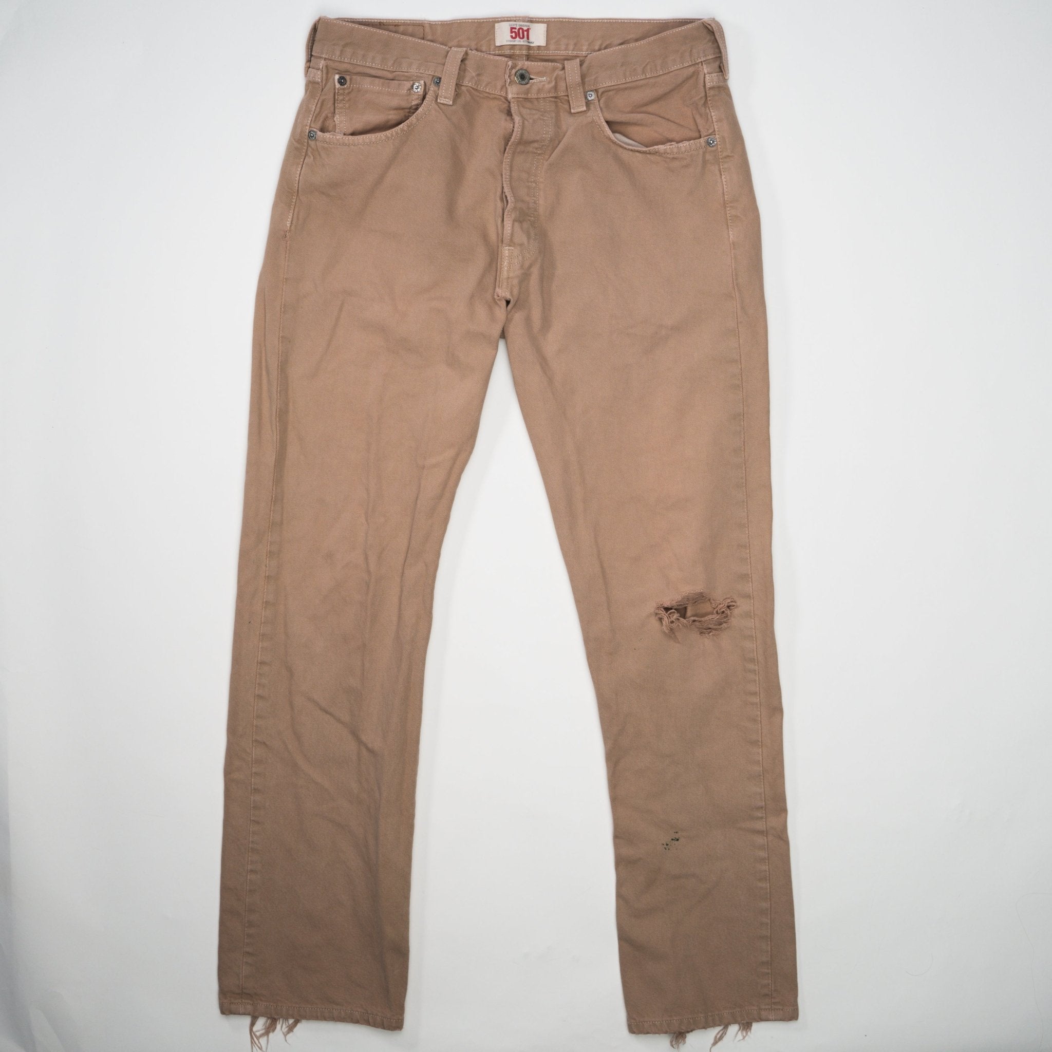 Vintage Rugged Beige 501 Levi Jeans (33 x 32)