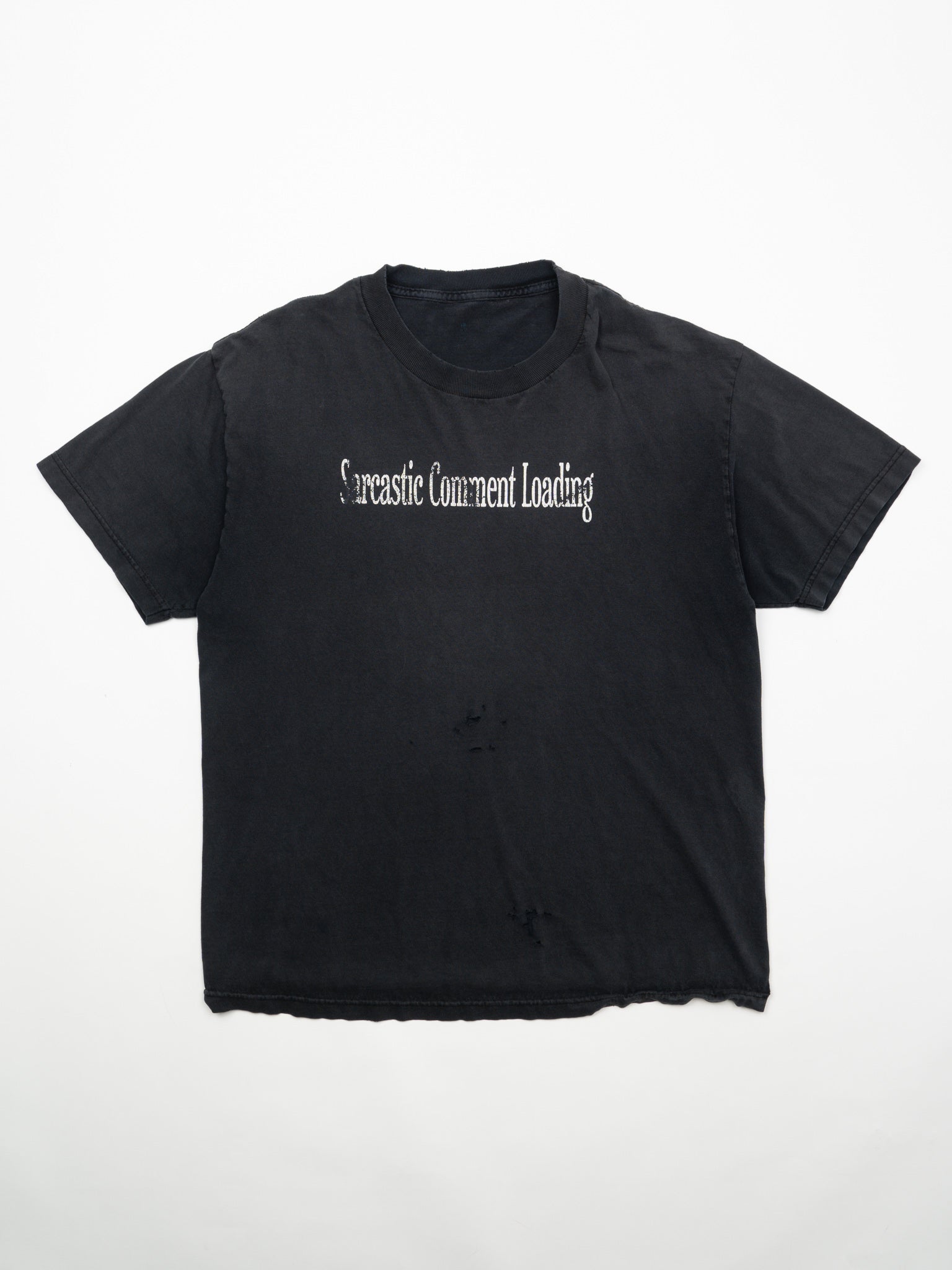 Vintage 90s Black Sarcastic Comment Loading Tee (M)