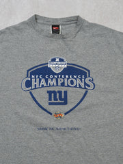 Vintage '01 Grey Nike NY Giants NFC Conference Champ Tee (XL)