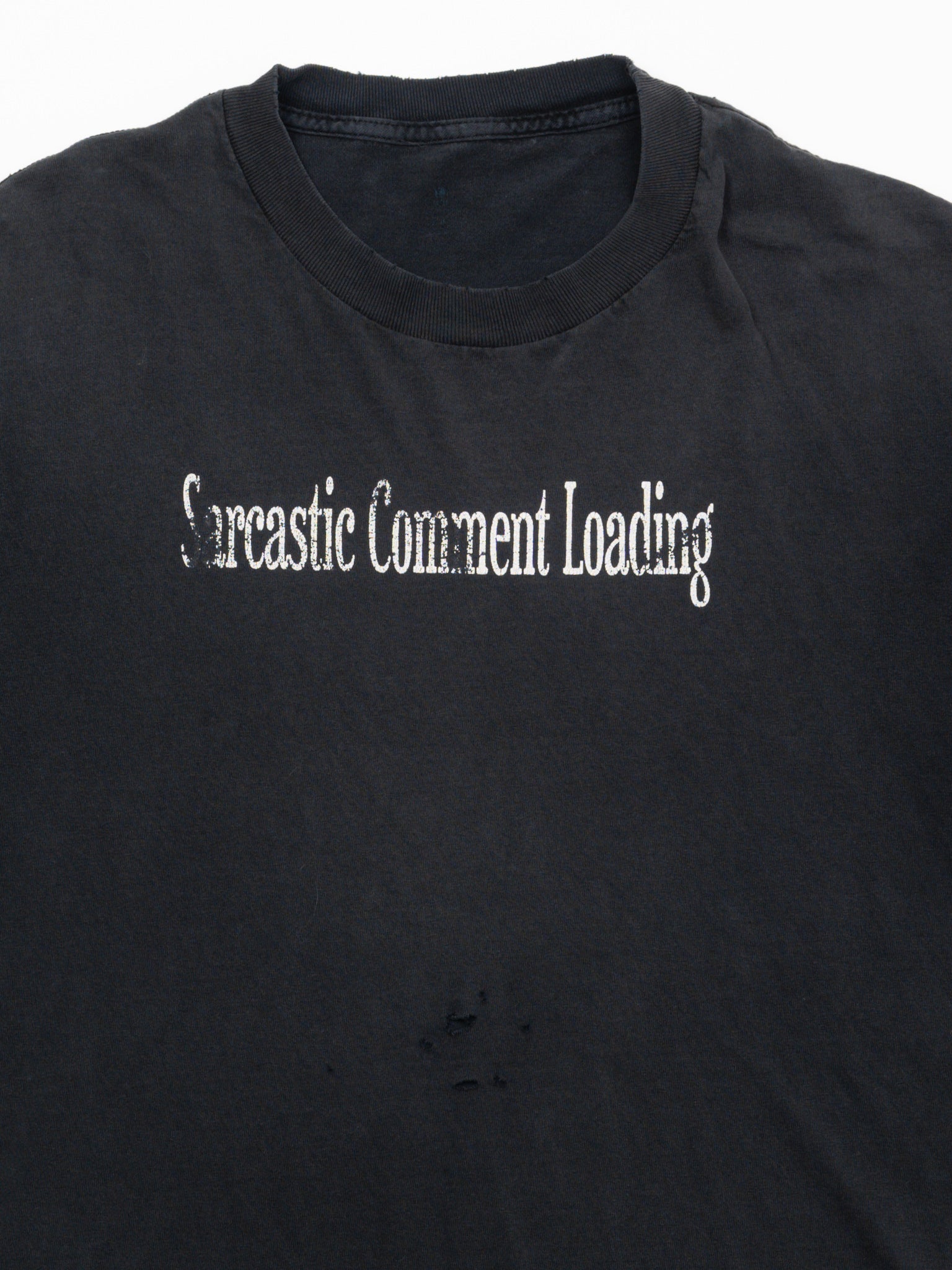 Vintage 90s Black Sarcastic Comment Loading Tee (M)