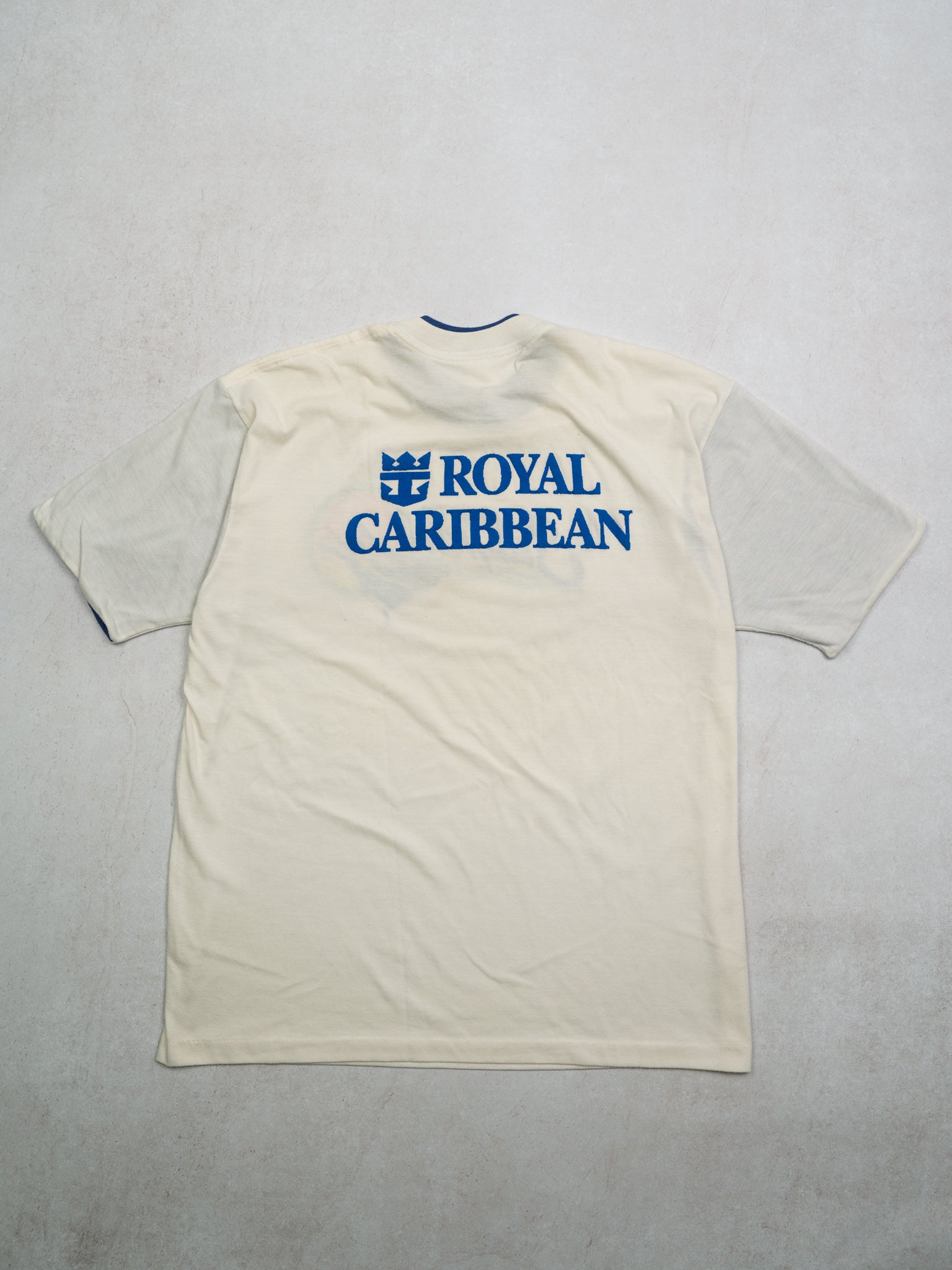 Vintage 70s White + Blue SeaTrek Scuba Tee (L)