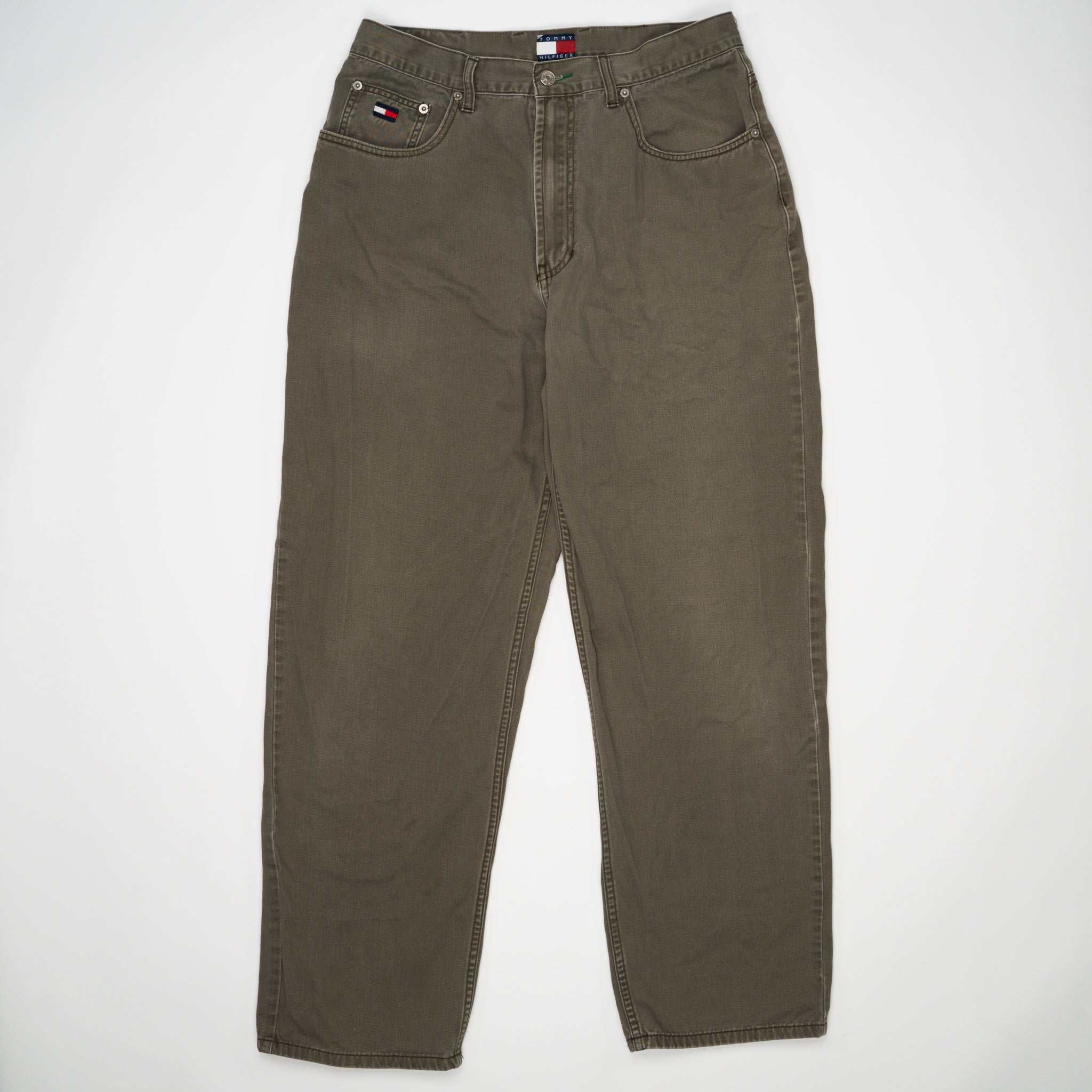 Vintage 90s Tommy Hilfiger Brown Jeans (33 x 32) | Rebalance Vintage.