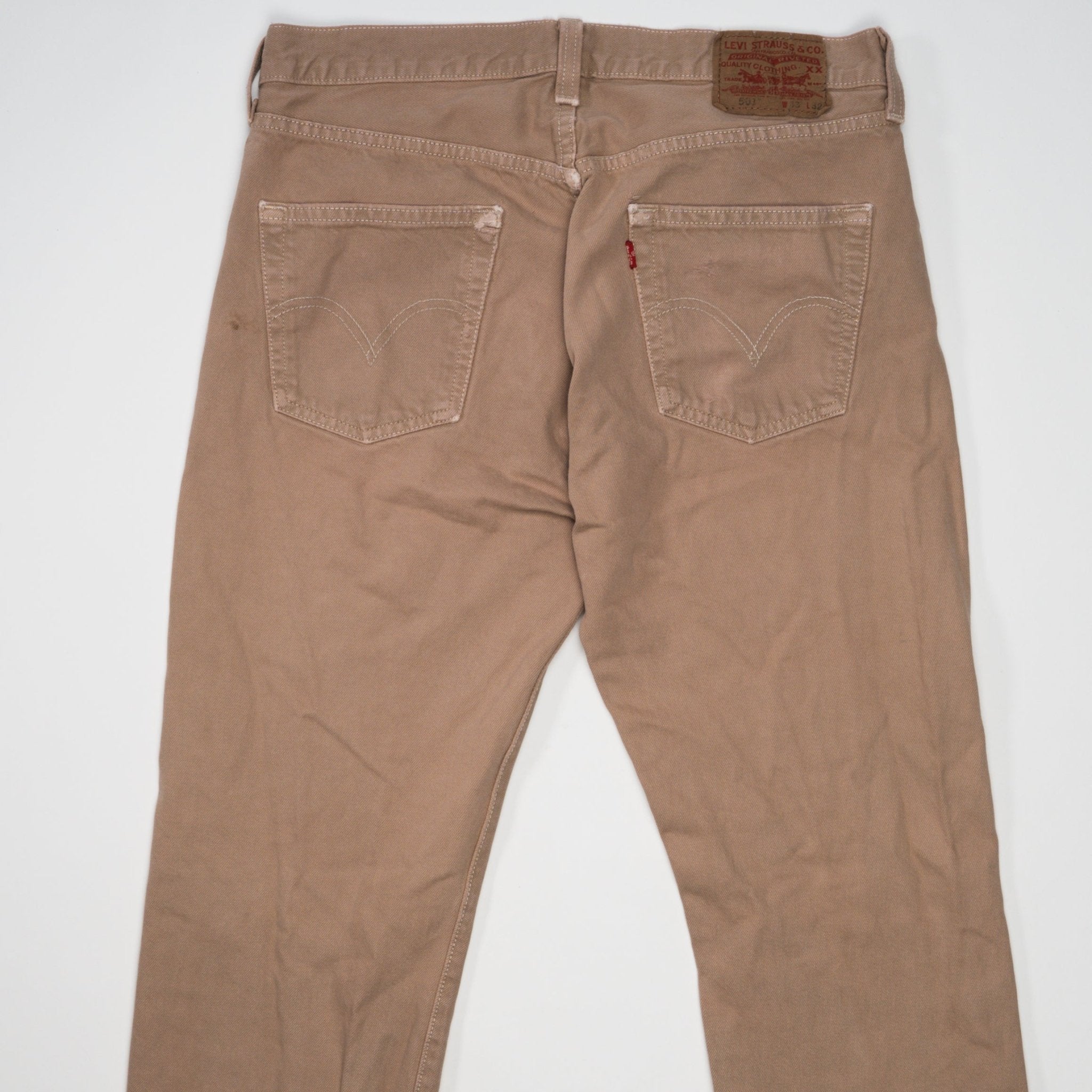 Vintage Rugged Beige 501 Levi Jeans (33 x 32)